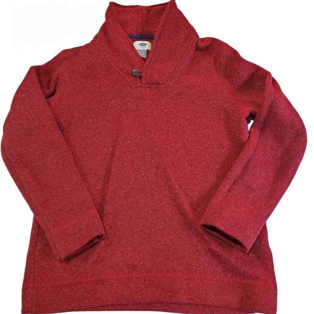 Boys size large 10-12 Old Navy red sweater long sleeve